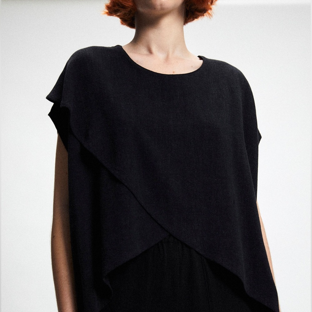 Rita Row Cross Front Lucia Top  Black Size S